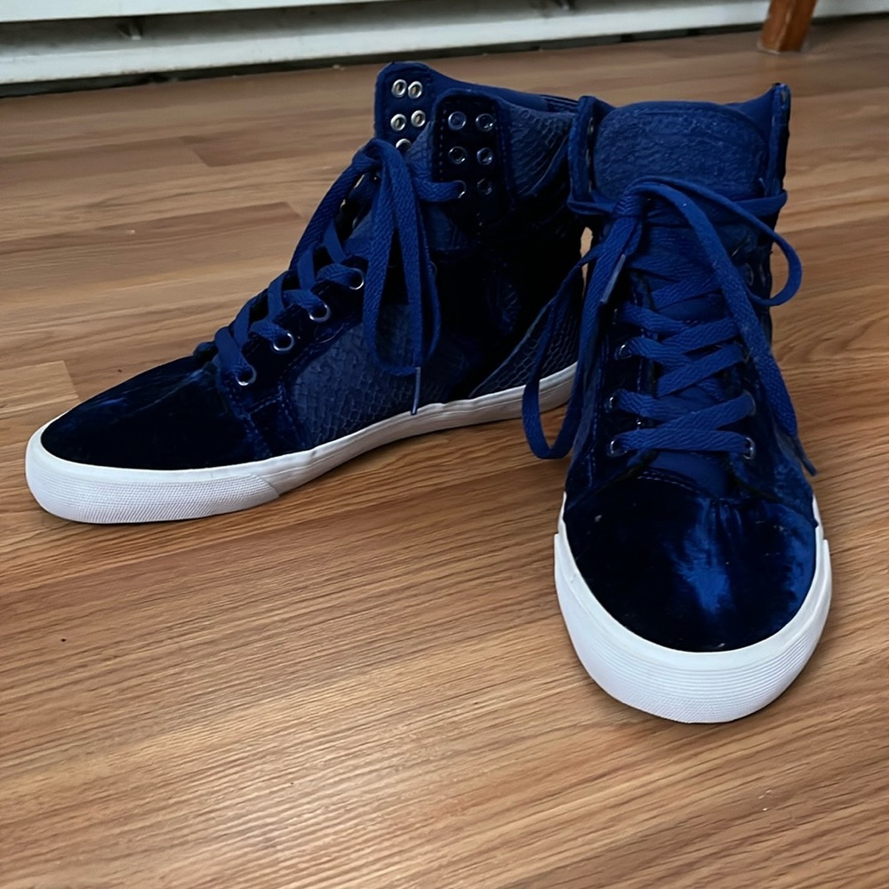 Supra Blue Suede High Tops